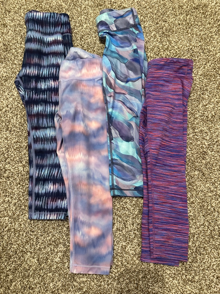 Athleta Girl Multi-Colored Capri Leggings - Bundle Of 4 (M 8-10)